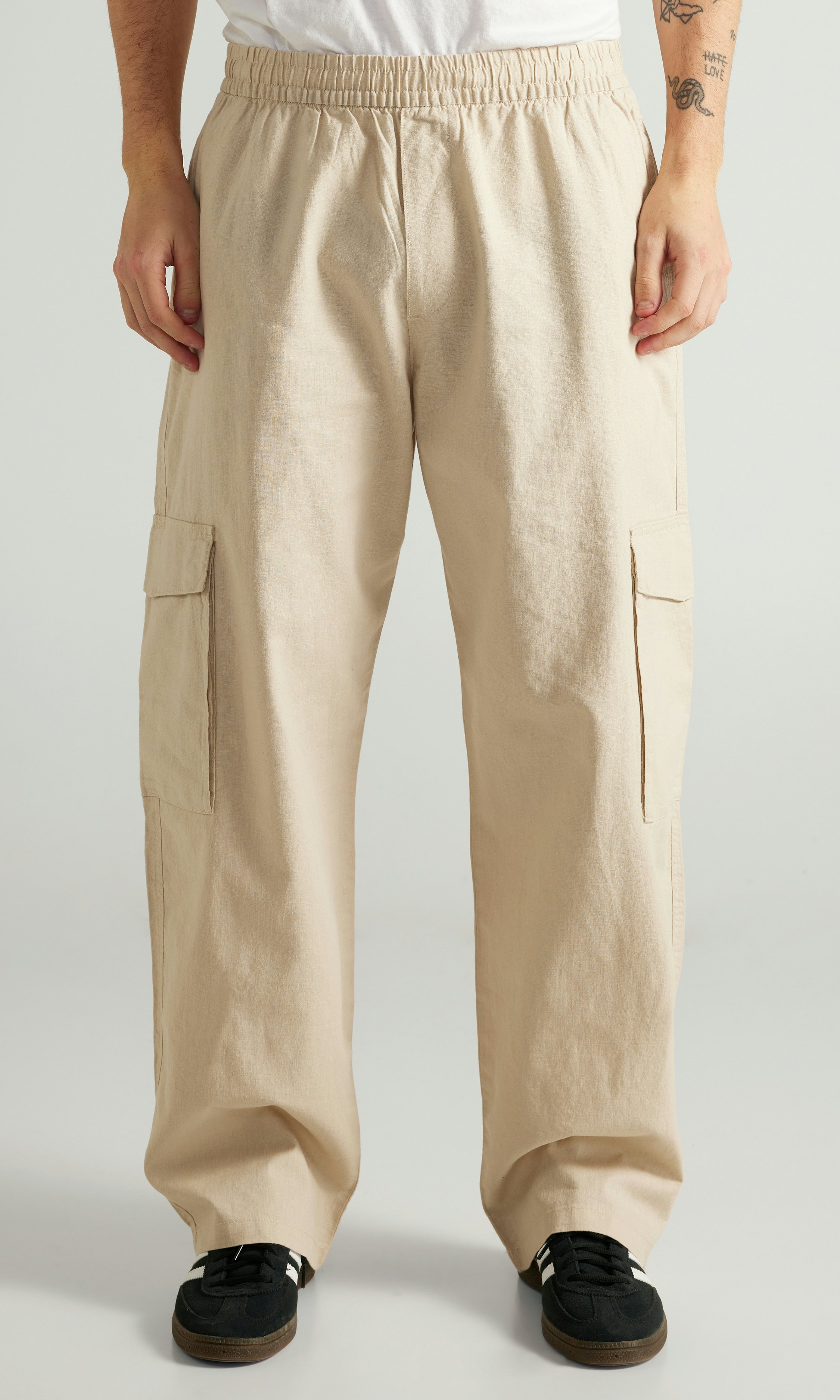 SWEET SKTBS Cargo Linen Pant Light beige | Men | Junkyard