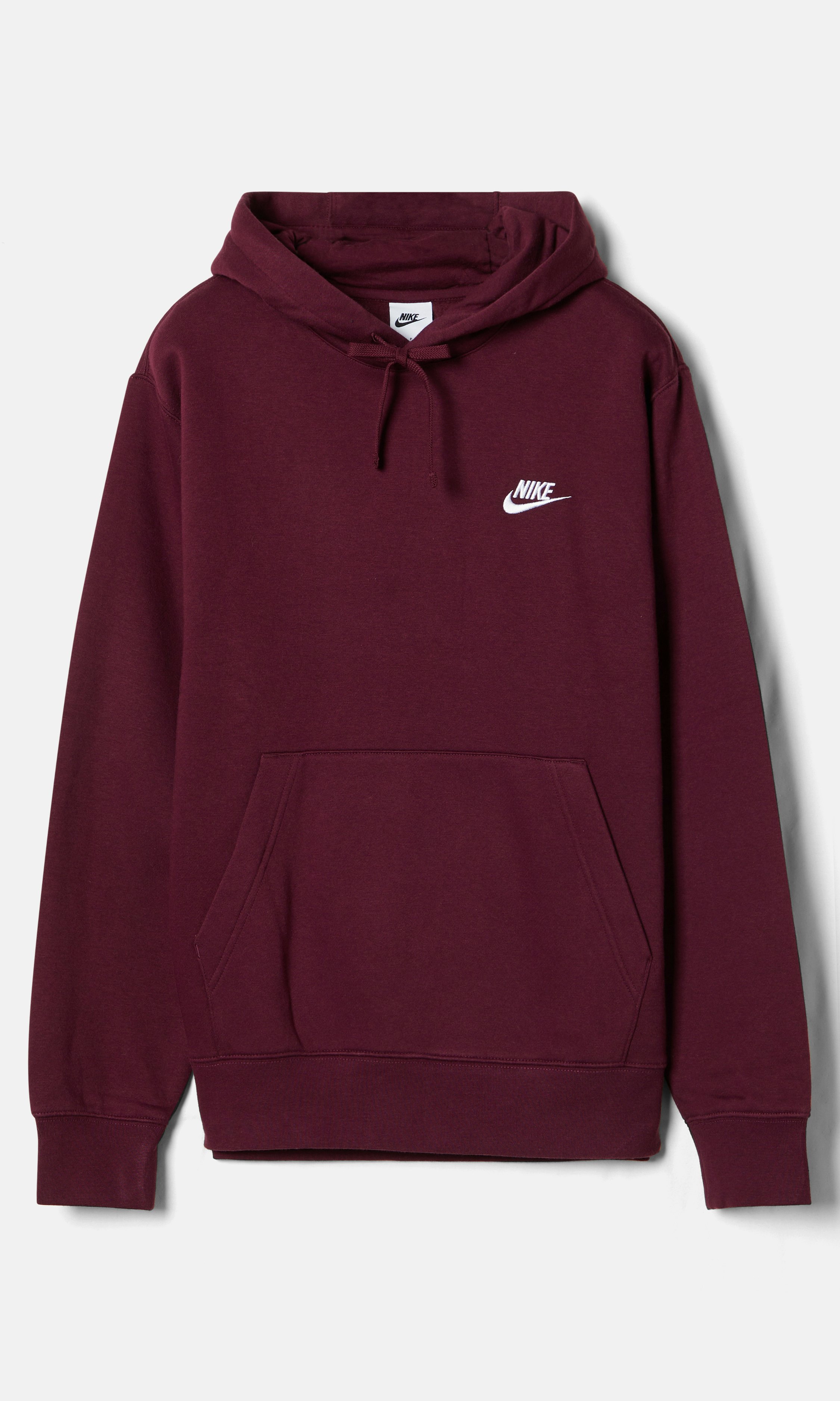Nike Club Hoodie Burgundy | Men | Junkyard
