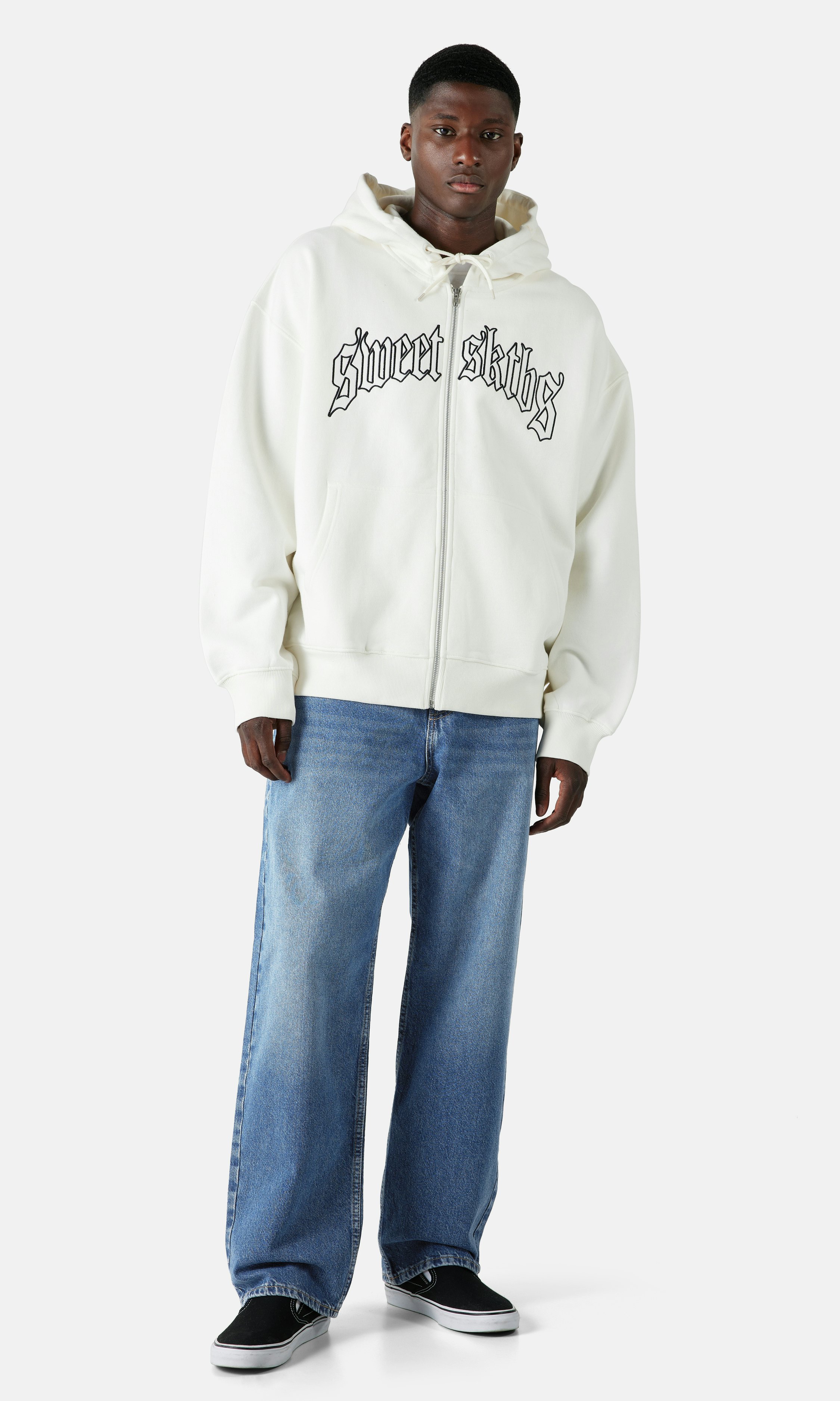 SWEET SKTBS Arch Zip-Hoodie Off white | Men | Junkyard