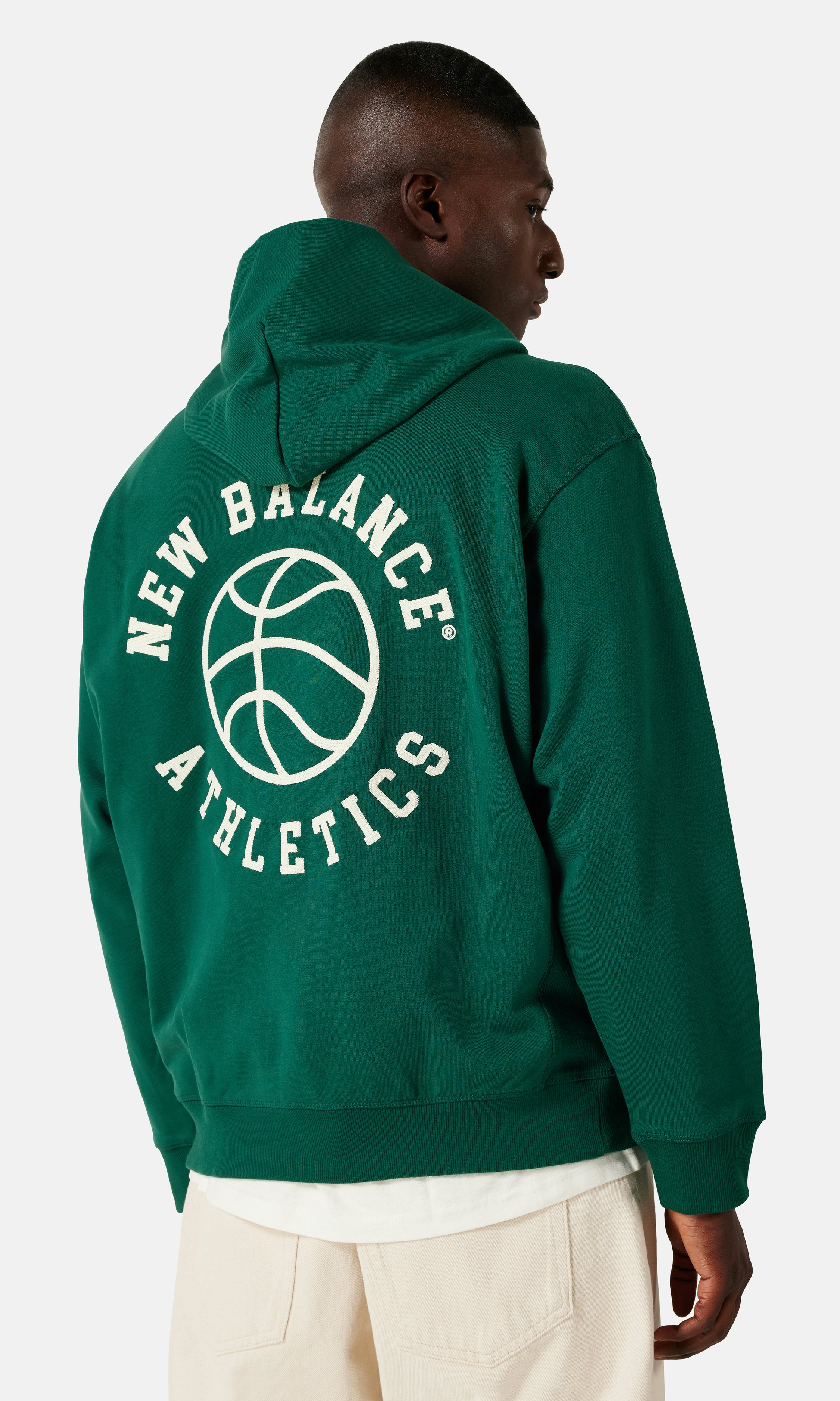 ★★New Balance★★ Pins Hoodie Dark Green TN233TSWHO09DKG NEW BALANCE Athletics Varsity Oversized Fleece Hoodie | Dark
