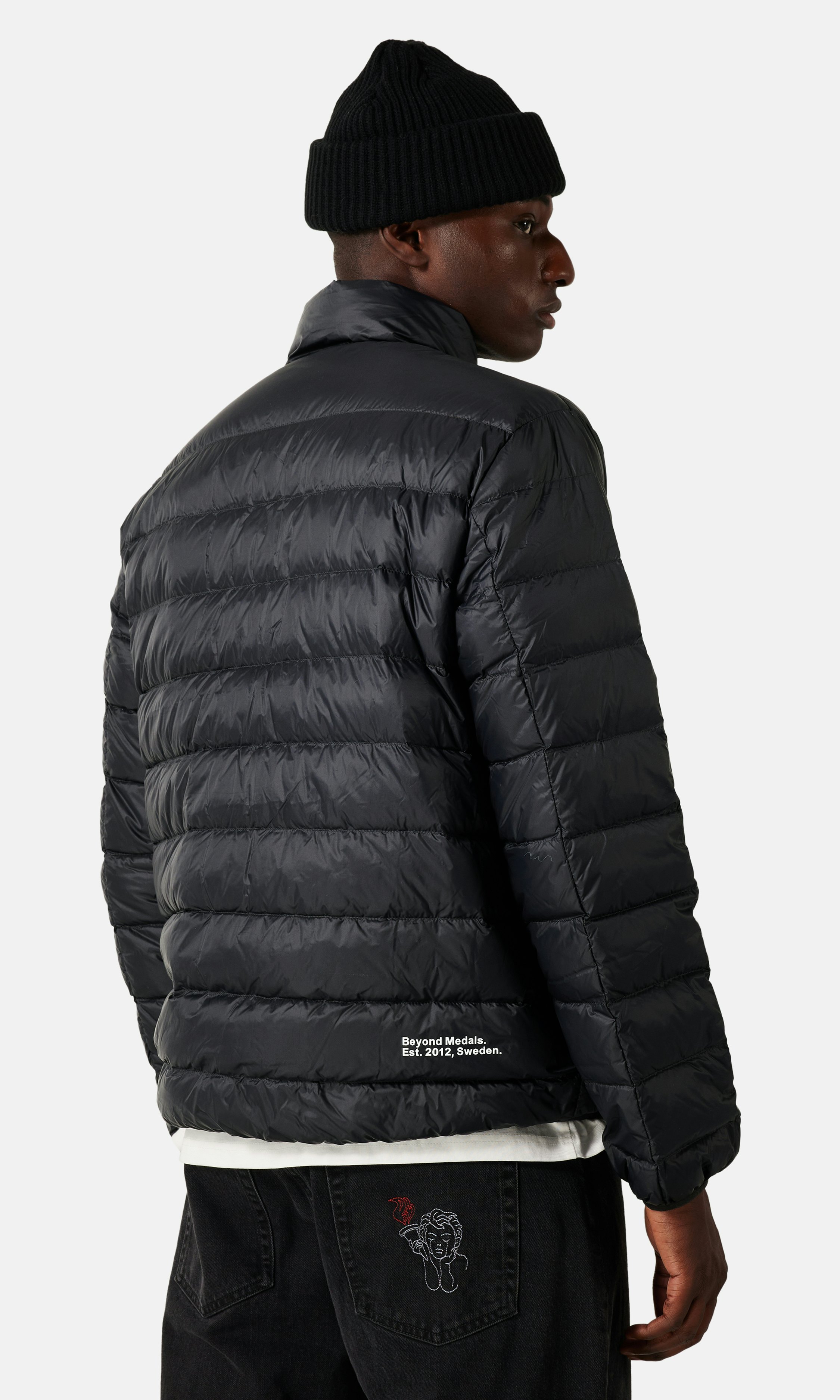 BEYOND MEDALS Packable Down Jacket Black | Unisex | Junkyard