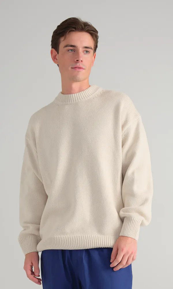 Yôke Knitted Sweater Off white | Men | Junkyard