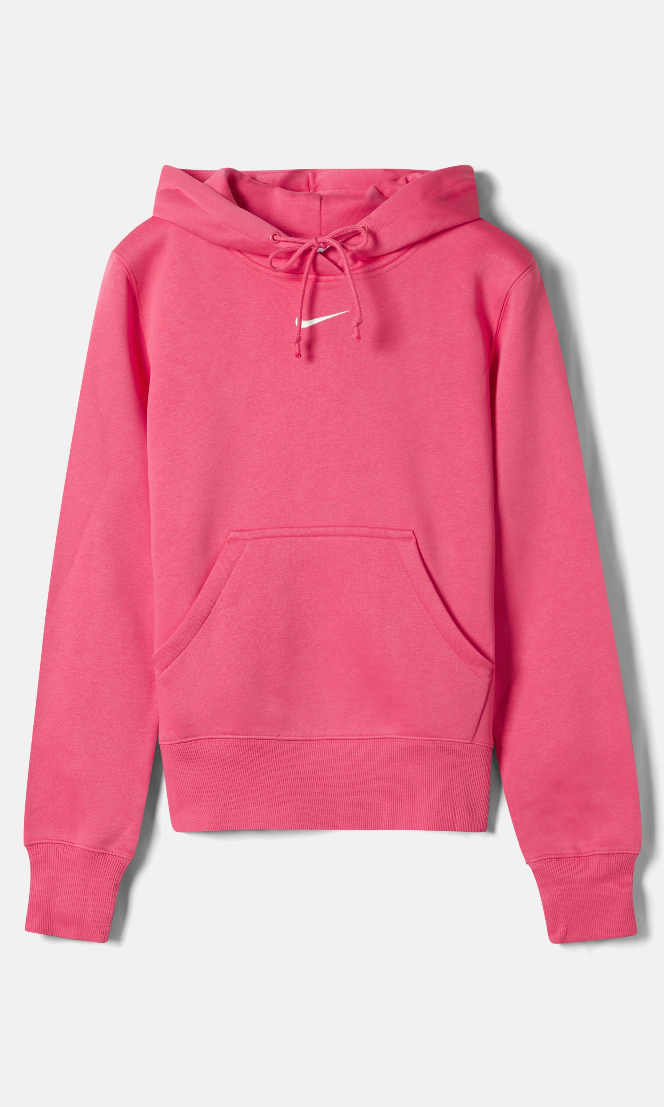 pink nike funnel neck hoodie