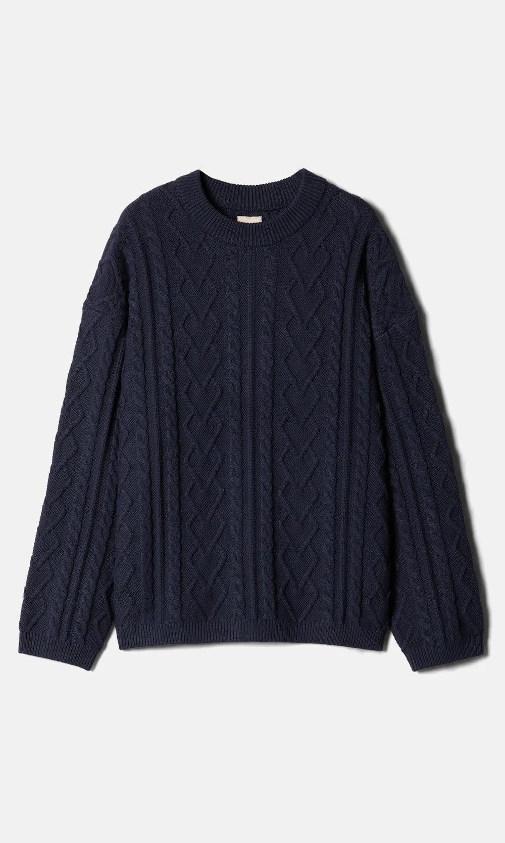 Yôke Cable Knitted Sweater Navy | Women | Junkyard