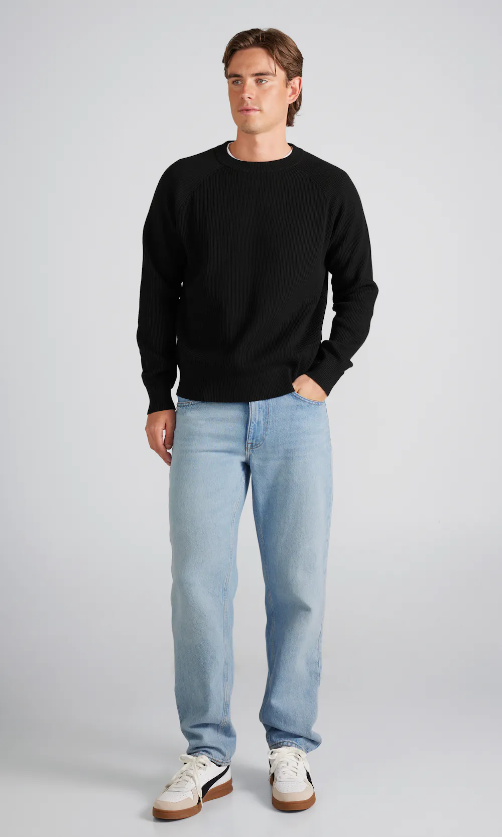 22AW Yoke broken crew neck Dark Navy ニット 22AW Yoke broken crew neck Dark Navy ニット