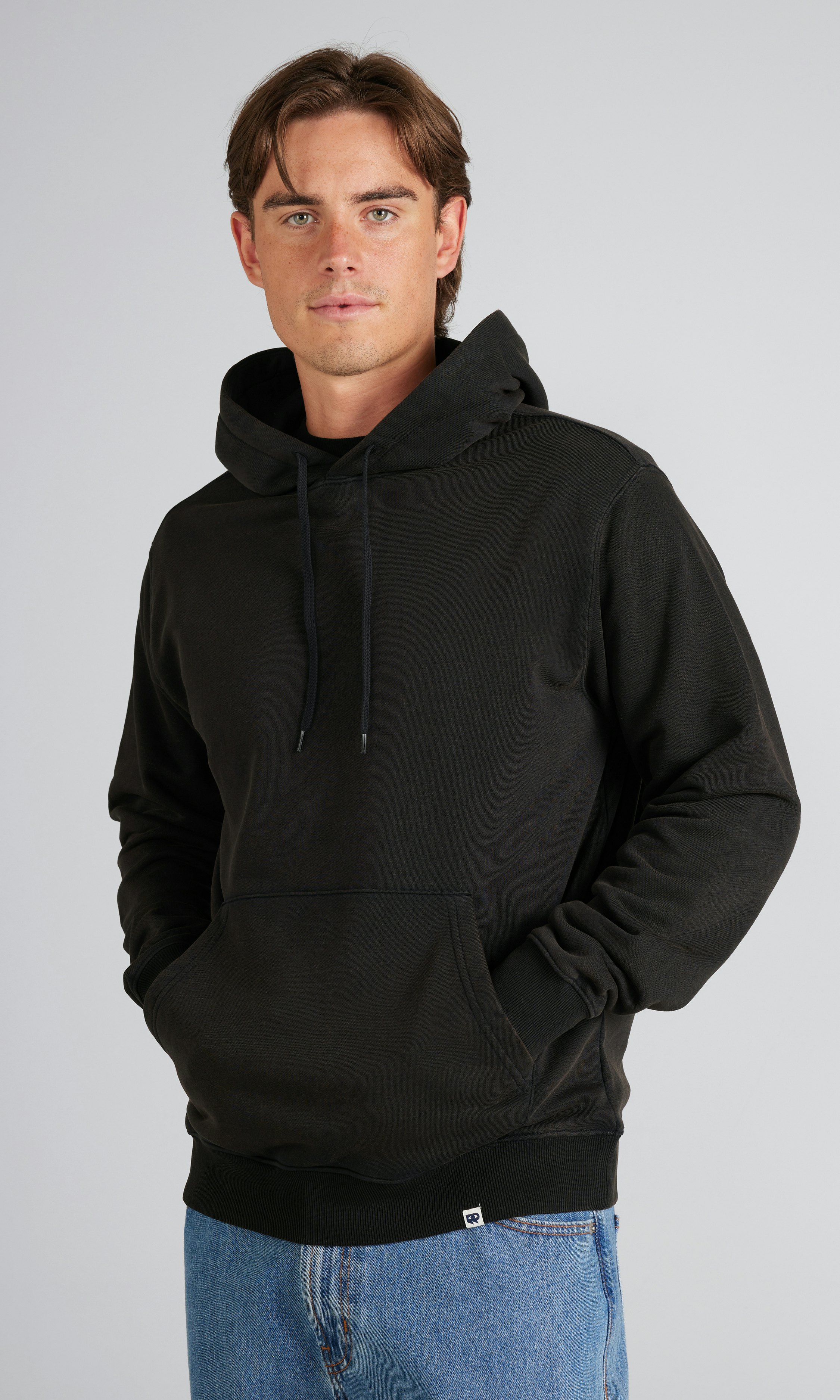 JUNKYARD Washed Basic Hoodie Black and grey | Men | Junkyard