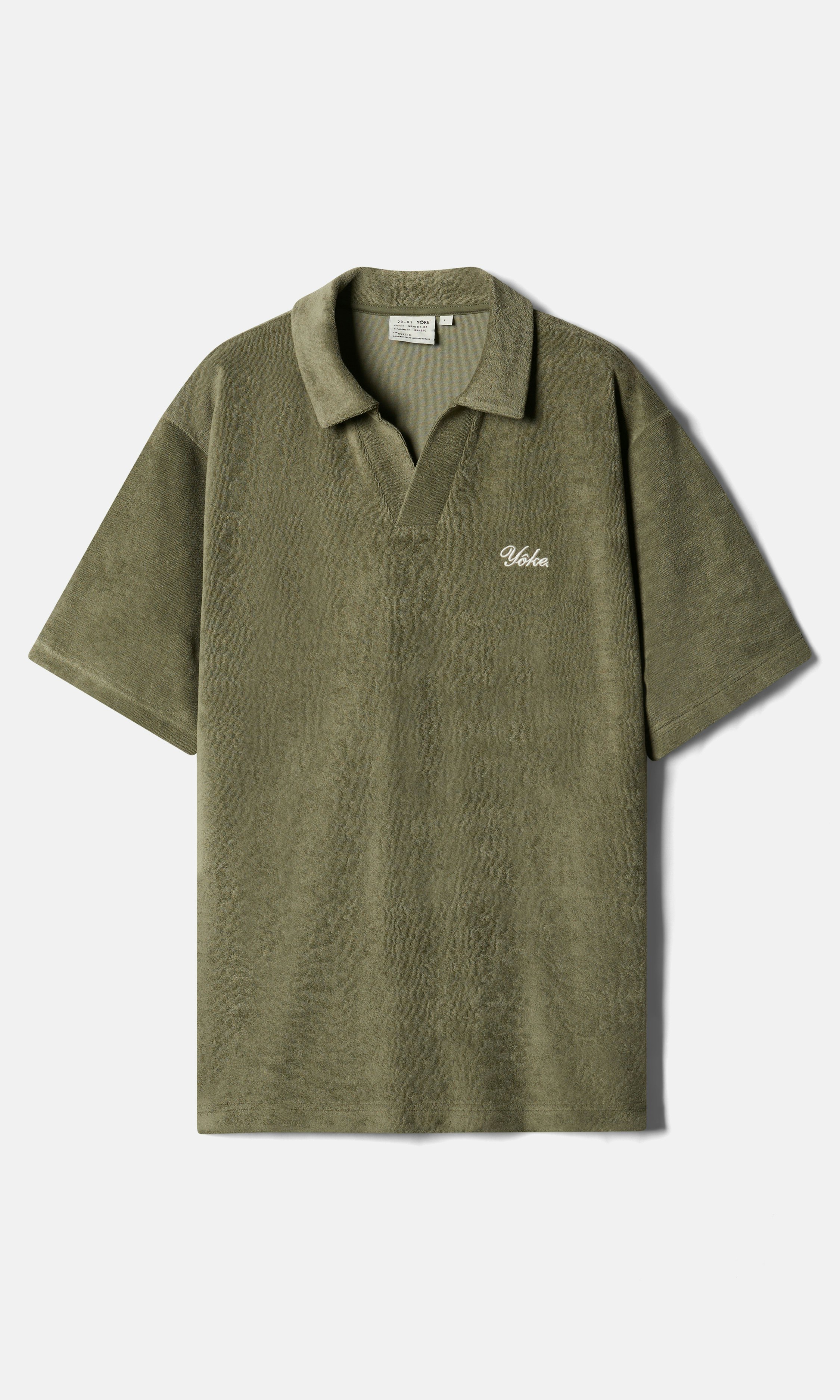 Yôke Towel Polo Green | Men | Junkyard