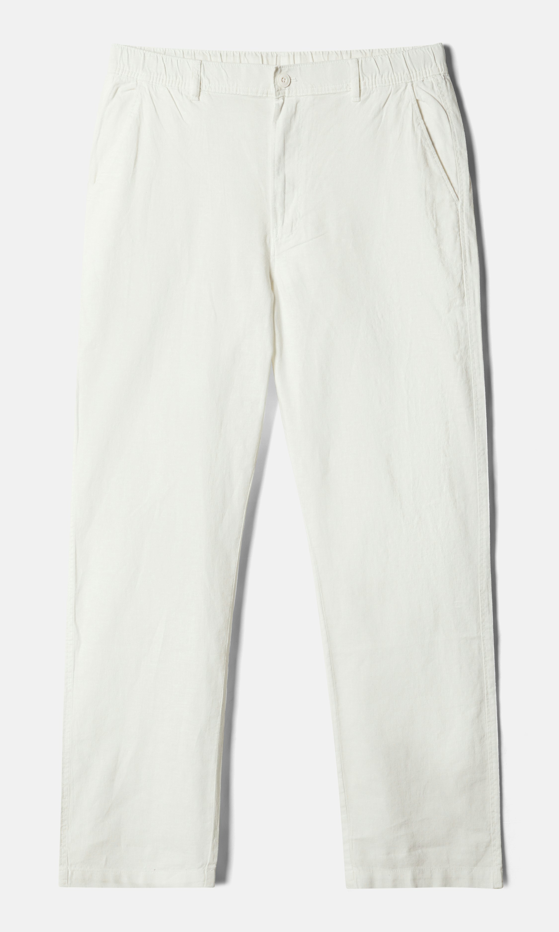 Yôke Classic Linen Blend Pants White | Men | Junkyard
