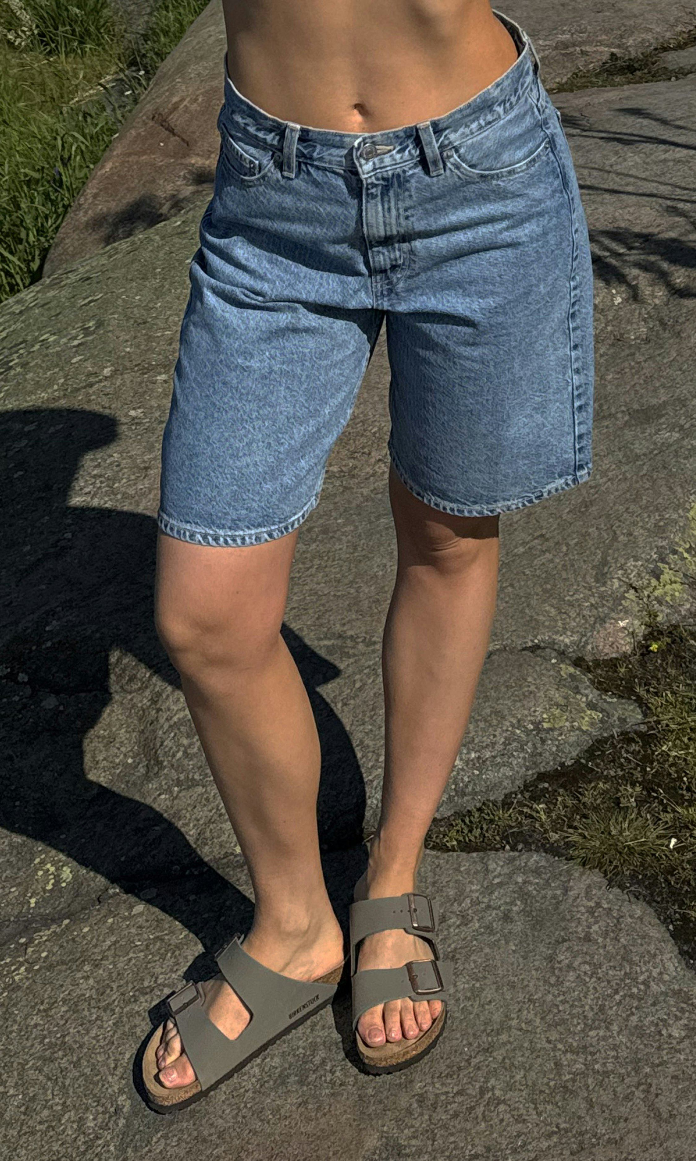 【NOICE】 W SKATE DENIM SHORTS / 追跡付 JUNKYARD Skate Shorts Mid blue | Women | Junkyard