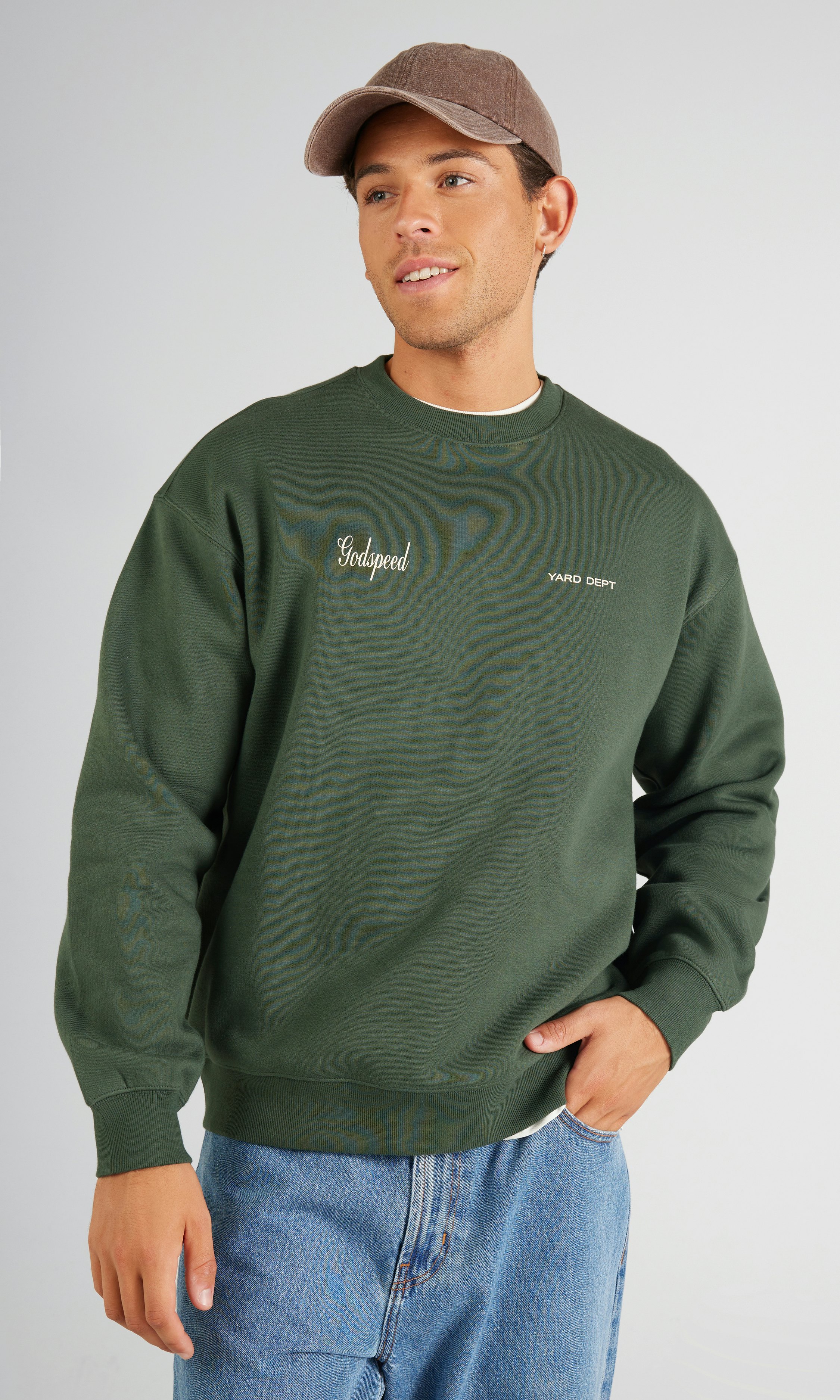 【MARK&LONA】VectorFadedCrewSweater サイズ48 MARK&LONA Vector Faded Crew Sweater 【公式通販】